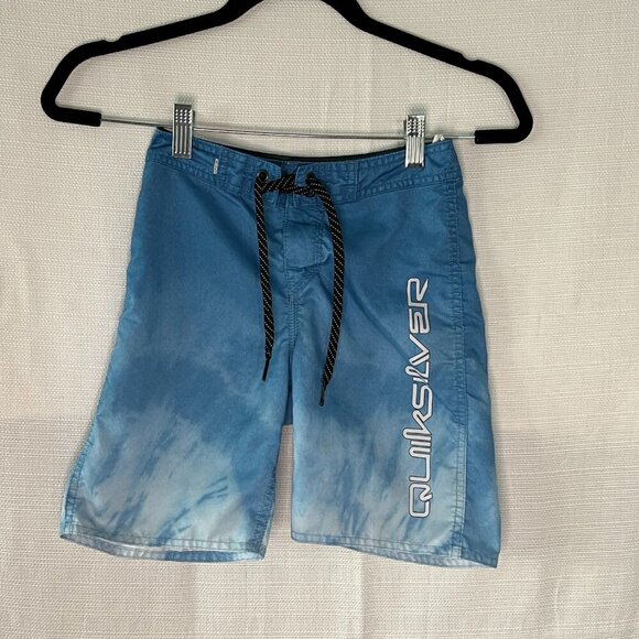 Quicksilver boys swim trunks size 22 blues and white pocket - 353 - Picture 3 of 3